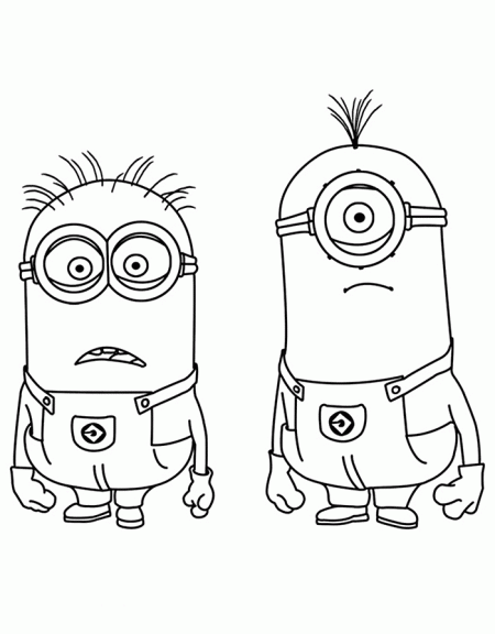 Minionki kolorowanki